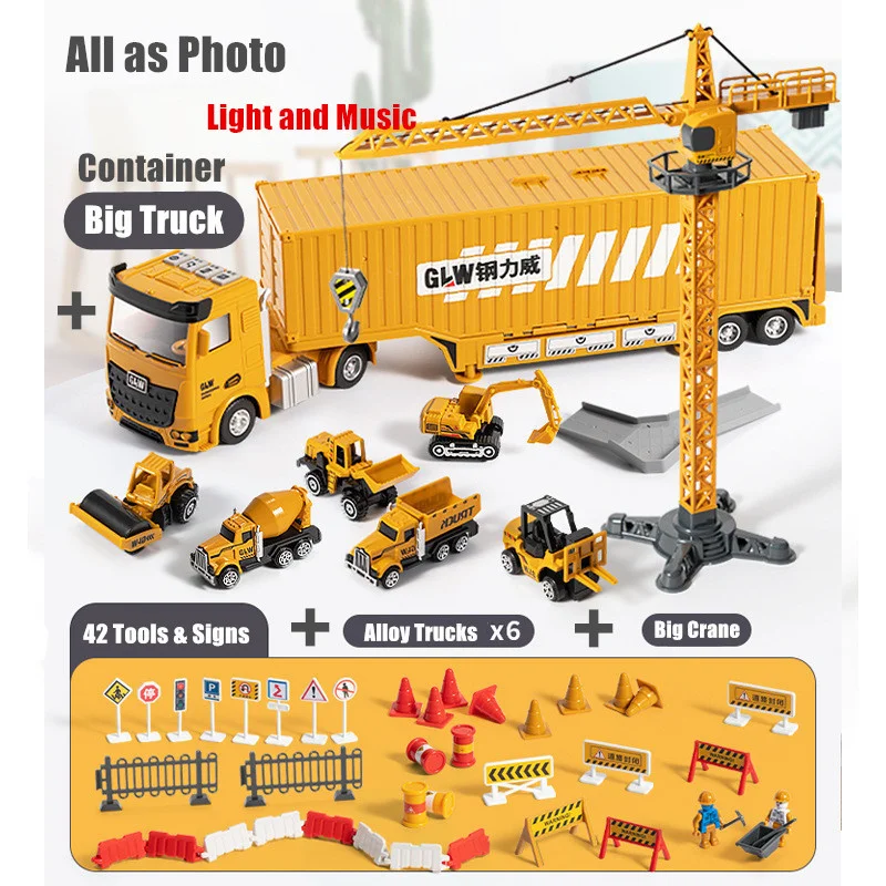 Large Kid Metal Plastic Car Toy For Boy Children Birthday Gift Alloy Excavator Container Construction Truck Trailer Toy Kid
Large Kid Metal Plastic Car Toy For Boy Children Birthday Gift Alloy Excavator Container Construction Truck Trailer Toy Kid