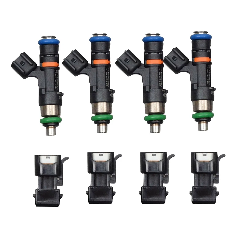 Fuel Injectors 60Lb 630Cc with Converter for 1.8T Turbo Audi-A4 TT Golf Jetta Acura EV14 0280158117 0280158298 
Fuel Injectors 60Lb 630Cc with Converter for 1.8T Turbo Audi-A4 TT Golf Jetta Acura EV14 0280158117 0280158298
