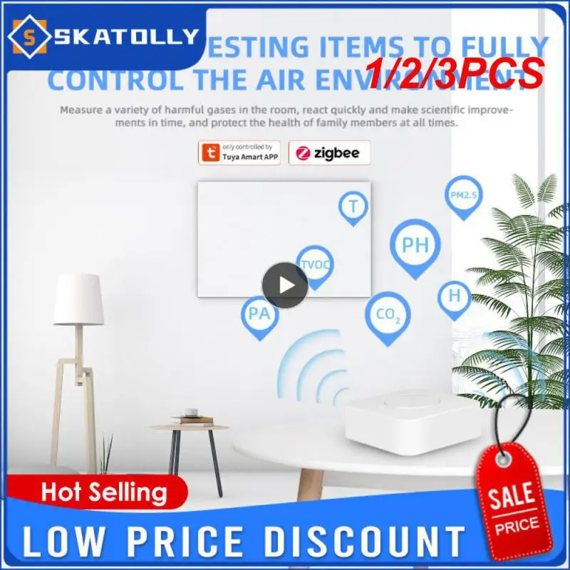 1/2/3PCS Tuya Zigbee Smart Air Detector Sensor Box, Multifunctional 6 in 1 APP Monitor PM2.5,
1/2/3PCS Tuya Zigbee Smart Air Detector Sensor Box, Multifunctional 6 in 1 APP Monitor PM2.5,