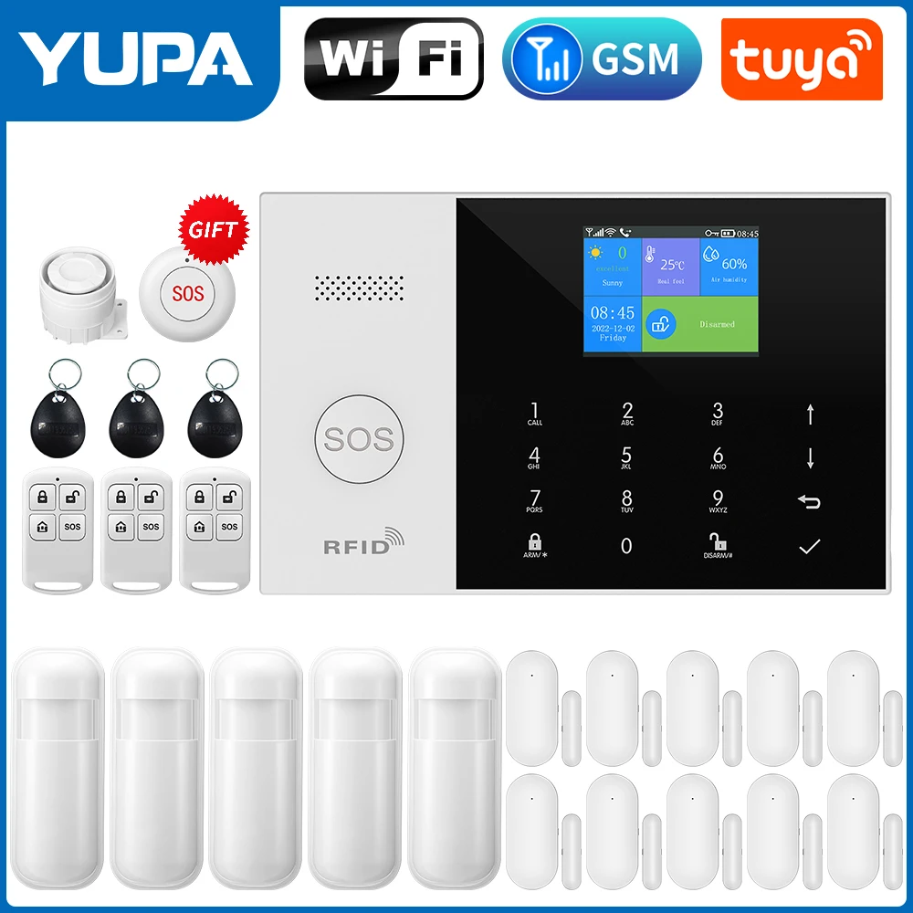 Новая беспроводная домашняя сигнализация 2G GSM Wi-Fi с датчиком движения, детектор охранной сигнализации для Tuya SmartLife APP, садовая домашняя сигнализация
Новая беспроводная домашняя сигнализация 2G GSM Wi-Fi с датчиком движения, детектор охранной сигнализации для Tuya SmartLife APP, садовая домашняя сигнализация