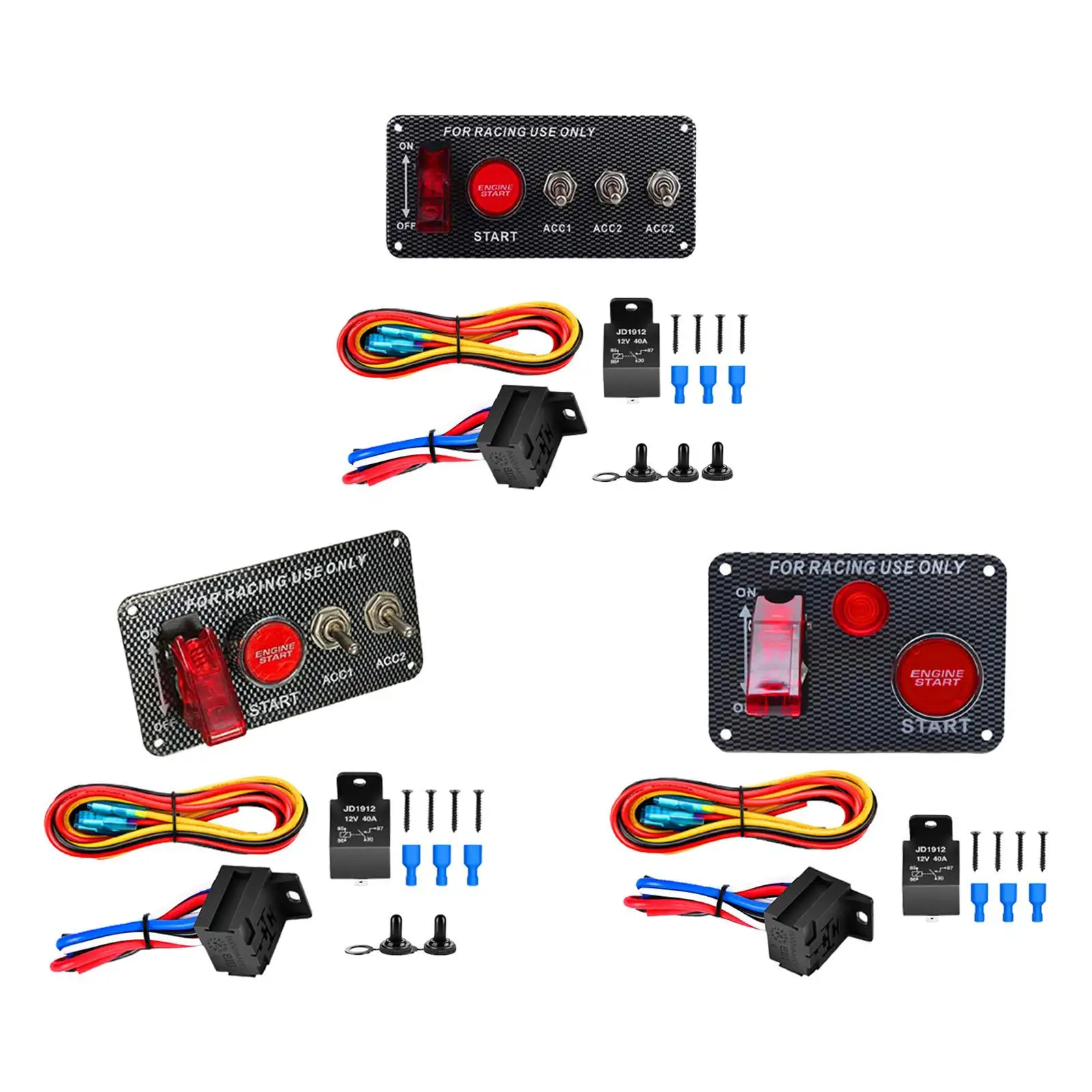 Ignition Switch Panel Professional Durable Engine Start Push Button Set for 12V Vehicle Outboard Engine Caravans
Ignition Switch Panel Professional Durable Engine Start Push Button Set for 12V Vehicle Outboard Engine Caravans