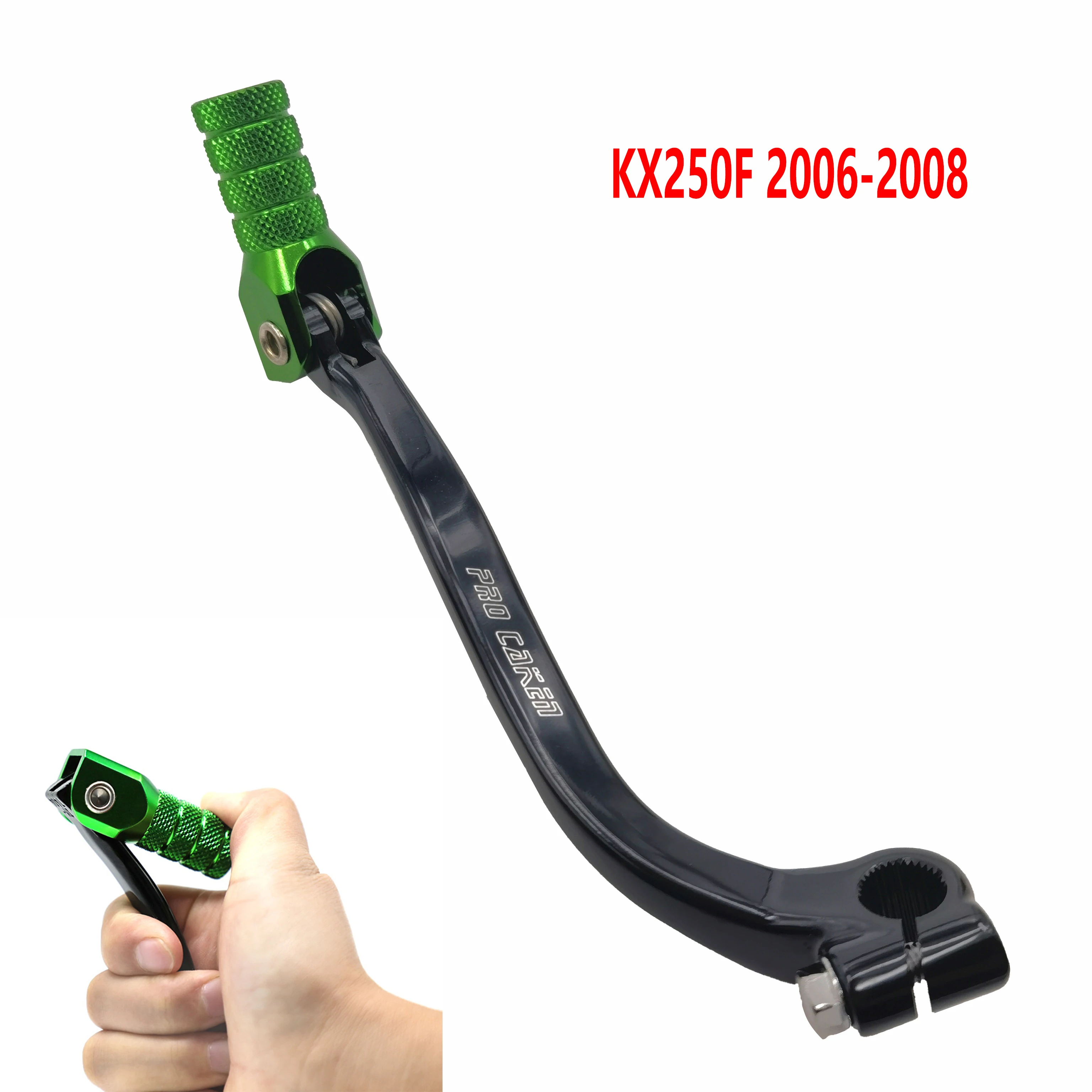 ЧПУ алюминиевый сплав складной рычаг переключения передач для Kawasaki KX250F KX KXF 250 2006 2007 модифицированные аксессуары для мотокросса 
ЧПУ алюминиевый сплав складной рычаг переключения передач для Kawasaki KX250F KX KXF 250 2006 2007 модифицированные аксессуары для мотокросса