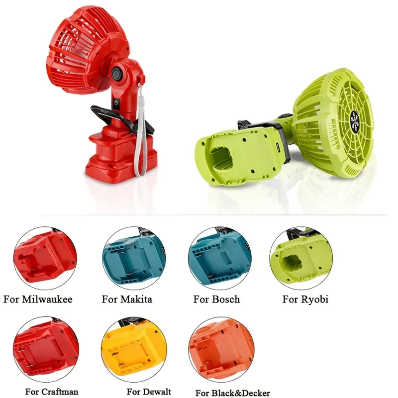 Jobsite Fan For Makita Milwaukee Bosch Dewalt Ryobi Black & Decker Craftsman Handheld Camping Portable Fan 18V Li-ion Battery
Jobsite Fan For Makita Milwaukee Bosch Dewalt Ryobi Black & Decker Craftsman Handheld Camping Portable Fan 18V Li-ion Battery