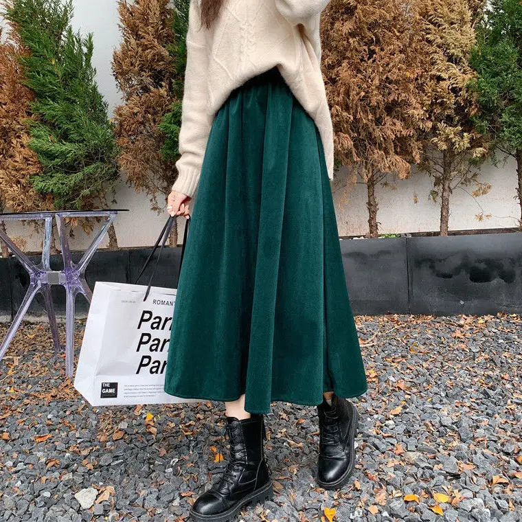 Korean High Waist Pleated Skirts Women 2023 New Autumn Winter Fashion Elegant Casual Corduroy Long A-Line Skirt Tops F154
Korean High Waist Pleated Skirts Women 2023 New Autumn Winter Fashion Elegant Casual Corduroy Long A-Line Skirt Tops F154