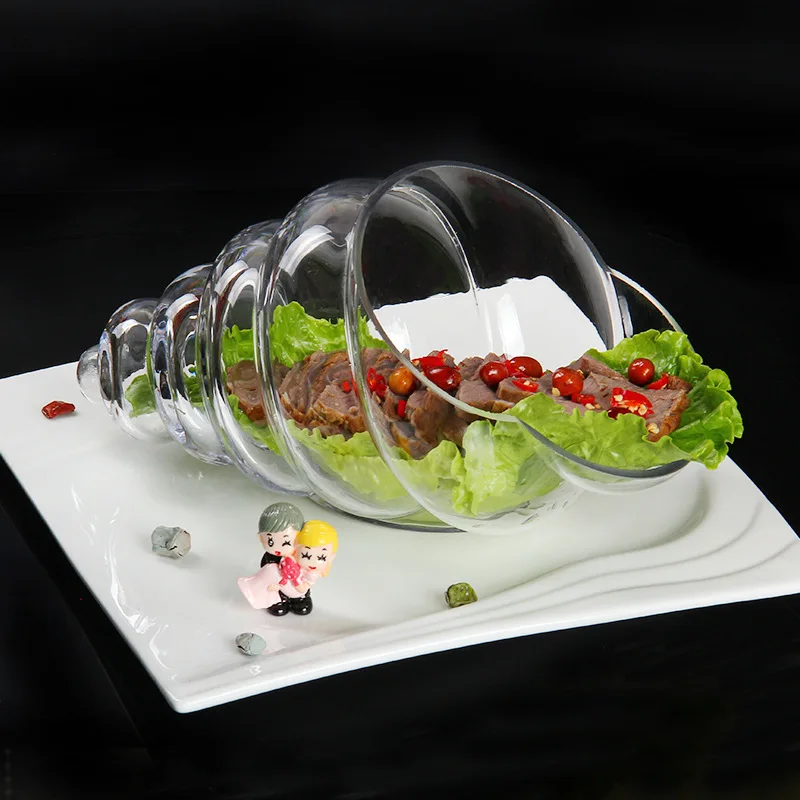 Creative Snail Shape Transparent Glass Art Concept Tableware Restaurant Plate Serving Plate Salad Transparent Plate Dinner
Creative Snail Shape Transparent Glass Art Concept Tableware Restaurant Plate Serving Plate Salad Transparent Plate Dinner