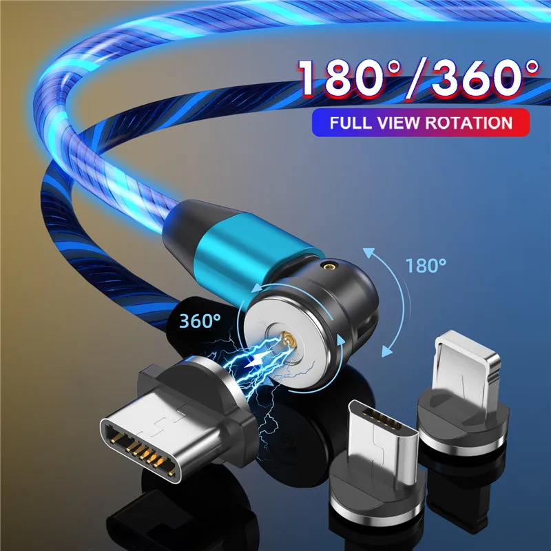 540 Rotate Magnetic Cable Flow Luminous LED Type C Micro USB Fast Charging For IPhone 13 12 Pro Max Huawei Xiaomi Samsung Cord
540 Rotate Magnetic Cable Flow Luminous LED Type C Micro USB Fast Charging For IPhone 13 12 Pro Max Huawei Xiaomi Samsung Cord