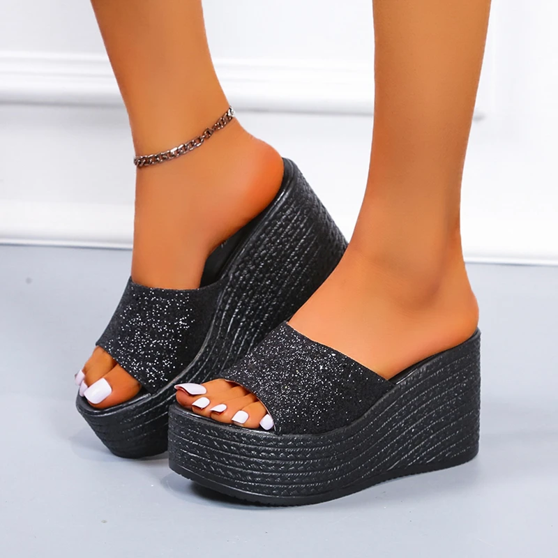 Rimocy Bling Chunky Platform Slippers Women Summer Open Toe Wedge Slippers Woman Plus Size 43 Thick Bottom Sandals Slides Ladies
Rimocy Bling Chunky Platform Slippers Women Summer Open Toe Wedge Slippers Woman Plus Size 43 Thick Bottom Sandals Slides Ladies