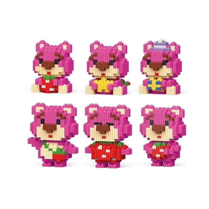 Cute Strawberry Bear Blocks Toys Made 3D Model Decorations for Children and Adults As Gifts
Cute Strawberry Bear Blocks Toys Made 3D Model Decorations for Children and Adults As Gifts