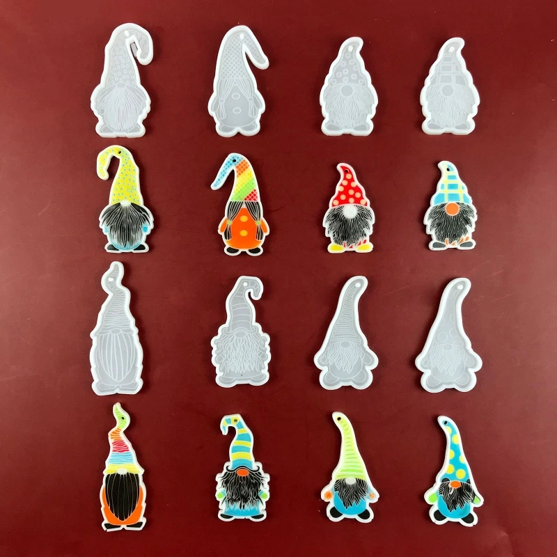 95AB Kawaii 8x Gnome Dwarf Pendant Silicone Mold Easter Keychain Charms Epoxy Resin Molds DIY Craft Jewelry Making Decoration
95AB Kawaii 8x Gnome Dwarf Pendant Silicone Mold Easter Keychain Charms Epoxy Resin Molds DIY Craft Jewelry Making Decoration