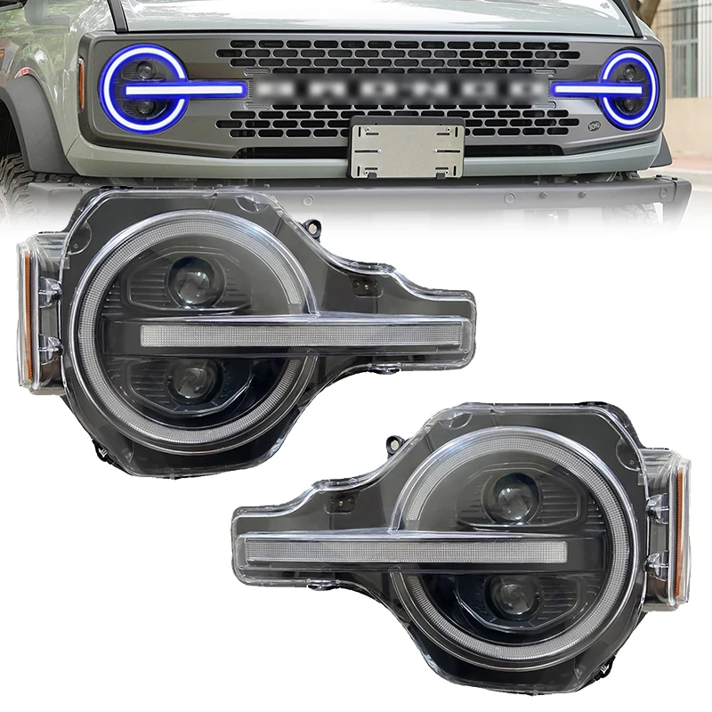 2PCS LED Headlight For Ford Bronco 2021 2022 Rapter 2Door 4Door Front Hi Low DRL Turn Signal Lights Headlamp Car Accessories
2PCS LED Headlight For Ford Bronco 2021 2022 Rapter 2Door 4Door Front Hi Low DRL Turn Signal Lights Headlamp Car Accessories