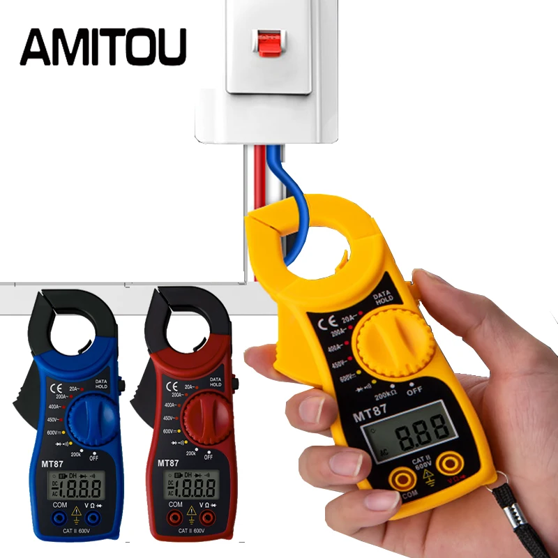 AMITOU MT87 1999 Counts Clamp Multimeter DC/AC Voltage Meter AC Current Tester Digital Clamp Meter Current Clamp Amperimetro
AMITOU MT87 1999 Counts Clamp Multimeter DC/AC Voltage Meter AC Current Tester Digital Clamp Meter Current Clamp Amperimetro