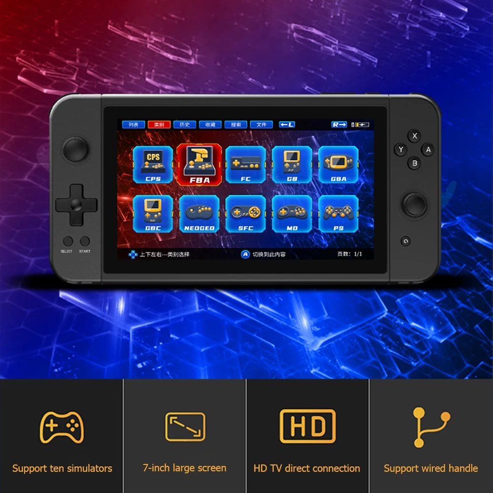 3D Retro Game Console HD for Home 7 Inch Hand-Held Game Device Sensitive Handheld Console Retro Gift for Children Festival
3D Retro Game Console HD for Home 7 Inch Hand-Held Game Device Sensitive Handheld Console Retro Gift for Children Festival