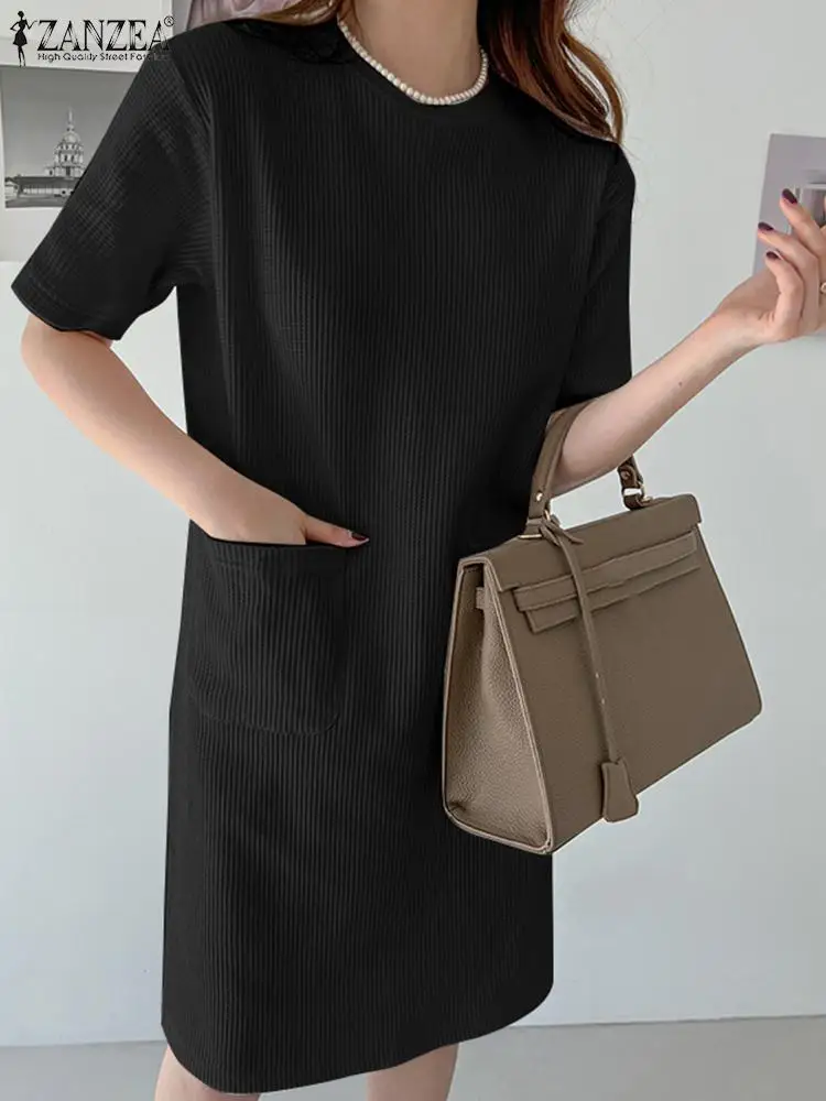 2023 ZANZEA Fashion Summer Women's Dress Work OL Sundress Female Casual Solid Vestidos Short Sleeve Knee Length Dresses Robe
2023 ZANZEA Fashion Summer Women's Dress Work OL Sundress Female Casual Solid Vestidos Short Sleeve Knee Length Dresses Robe