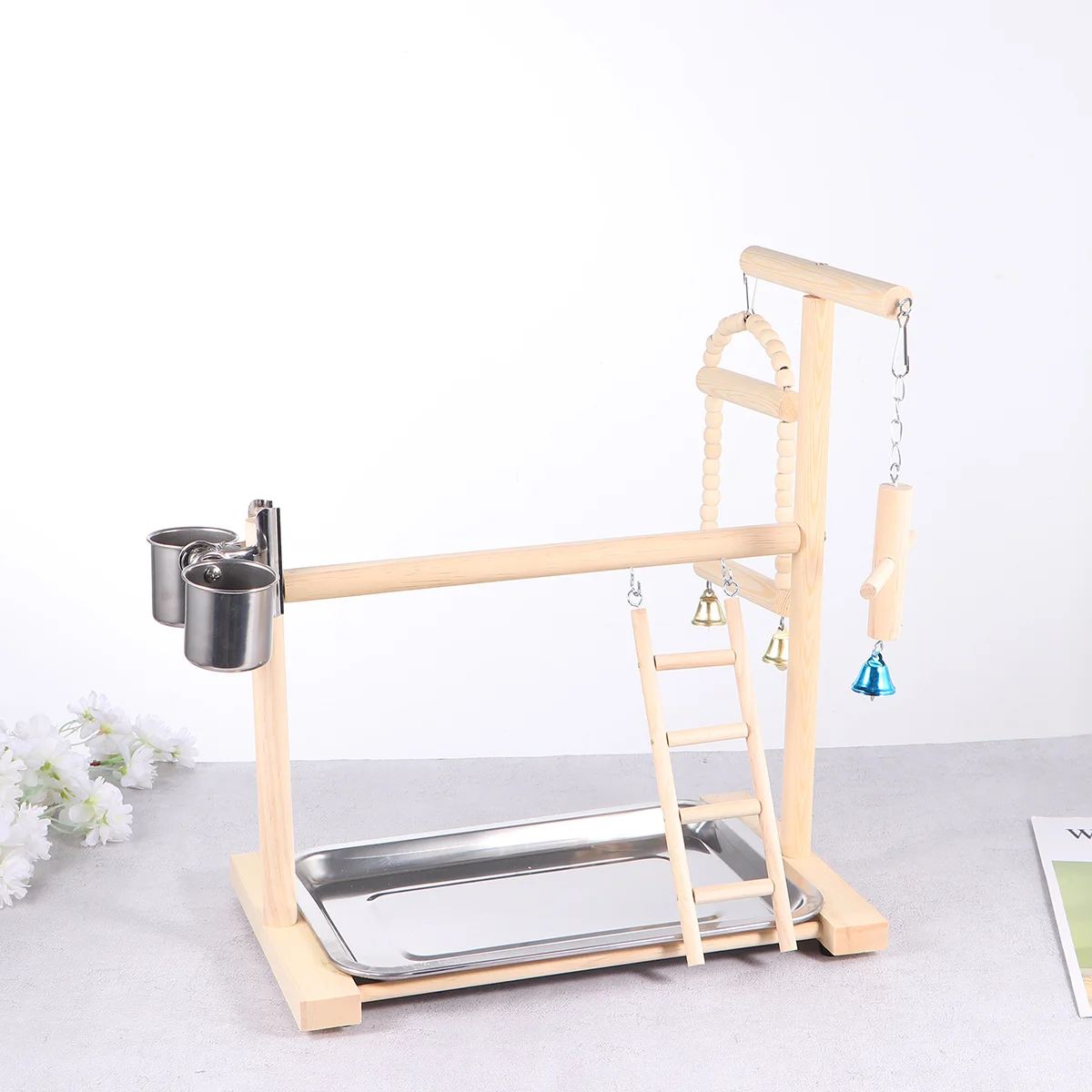 Parrot Playground Bird Play Stand Cockatiel Wood Perch Gym Playpen Ladder with Feeder Cups Toys Exercise Play
Parrot Playground Bird Play Stand Cockatiel Wood Perch Gym Playpen Ladder with Feeder Cups Toys Exercise Play