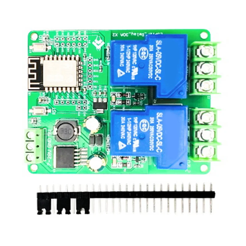DC7-28/5V Power Supply ESP8266 Development Board WiFi Dual Way 30A Relay Module ESP-12F Development Board
DC7-28/5V Power Supply ESP8266 Development Board WiFi Dual Way 30A Relay Module ESP-12F Development Board