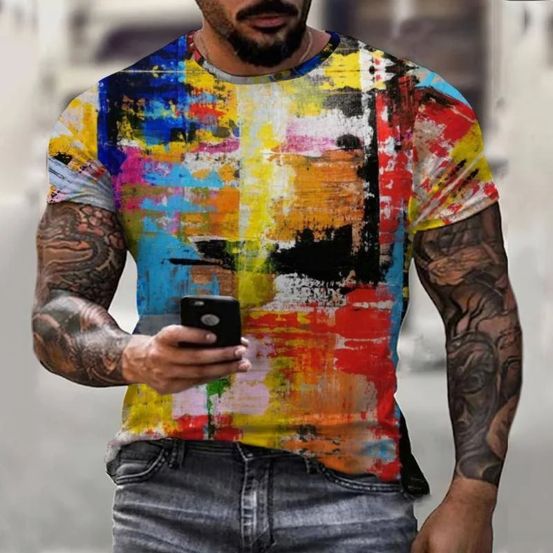 Summer Men's T Shirt Vintage Abstract Mosaic 3D Fashion PrintHip Hop Crew Neck And Oversized T Shirt For Men's Shirt Clothing
Summer Men's T Shirt Vintage Abstract Mosaic 3D Fashion PrintHip Hop Crew Neck And Oversized T Shirt For Men's Shirt Clothing