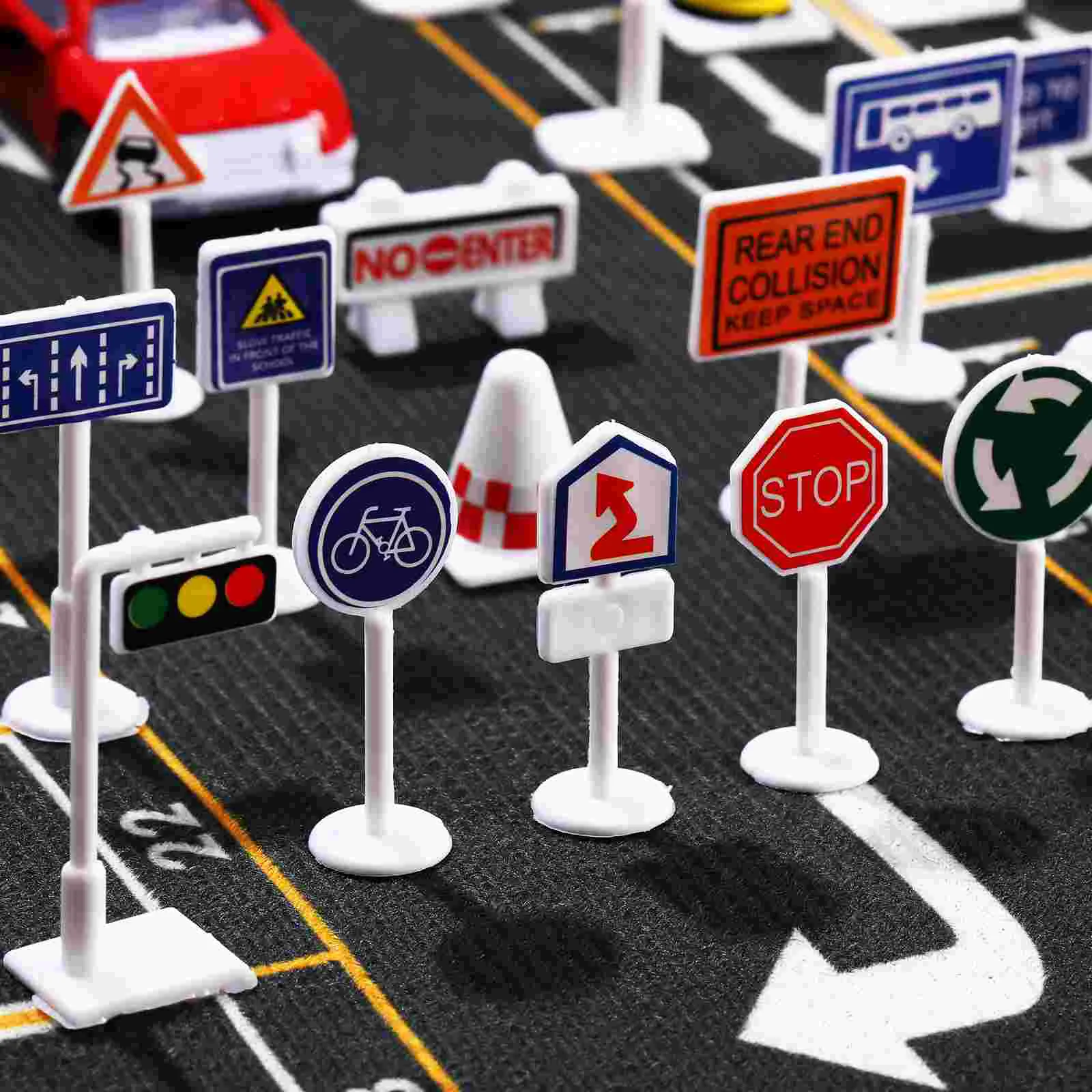 56 Pcs Traffic Sign Toy Signs Ornament Road Construction Mini Toys Plastic Child Boys
56 Pcs Traffic Sign Toy Signs Ornament Road Construction Mini Toys Plastic Child Boys