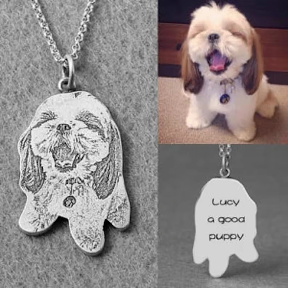 Personalized Pet Photo Necklace Custom Cat Dog Necklace Engraved Picture Necklace Memorial Gift
Personalized Pet Photo Necklace Custom Cat Dog Necklace Engraved Picture Necklace Memorial Gift