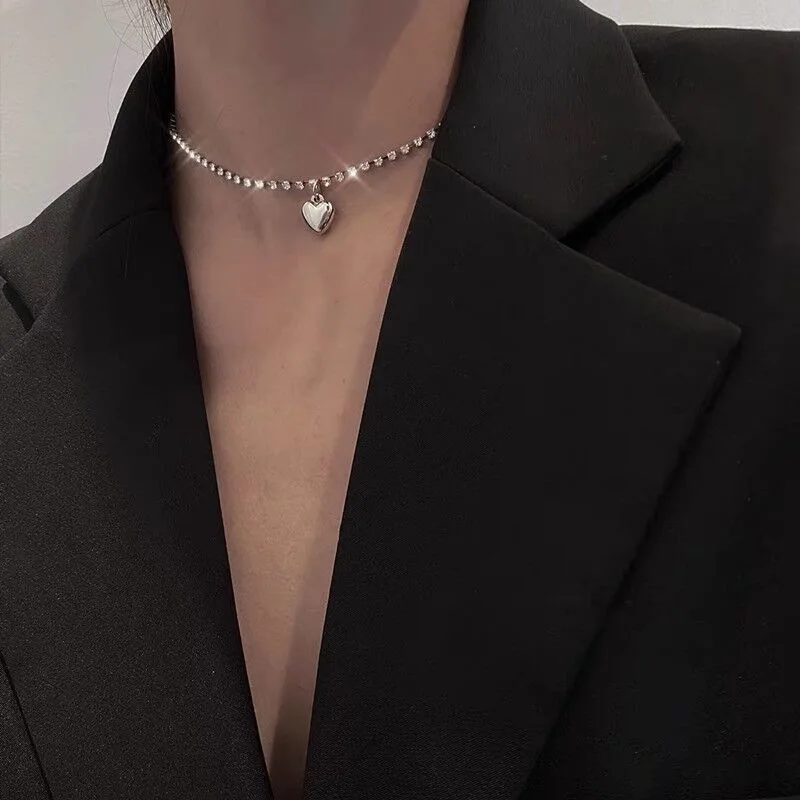 Fashion Temperament Silver Color Heart Pendant Necklace Charming Women's Wedding Party Jewelry Romantic Valentine's Day Gifts
Fashion Temperament Silver Color Heart Pendant Necklace Charming Women's Wedding Party Jewelry Romantic Valentine's Day Gifts