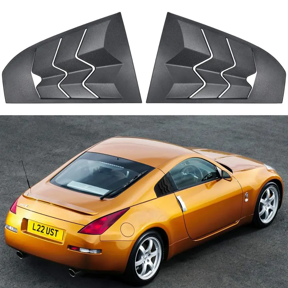 Chuang Qian Quarter Side Window Louvers Matte Black ABS Iron Window Visor Sun Shade Cover Vent for 2003-2008 Nissan 350Z
Chuang Qian Quarter Side Window Louvers Matte Black ABS Iron Window Visor Sun Shade Cover Vent for 2003-2008 Nissan 350Z
