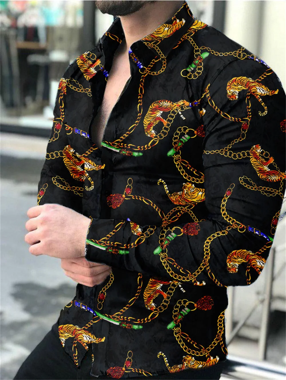 2022 Spring Men's Outdoor Casual Fashion Lapel Button-Up Shirts Men's Digital Printing Street Long Sleeve Cardigan Shirts
2022 Spring Men's Outdoor Casual Fashion Lapel Button-Up Shirts Men's Digital Printing Street Long Sleeve Cardigan Shirts