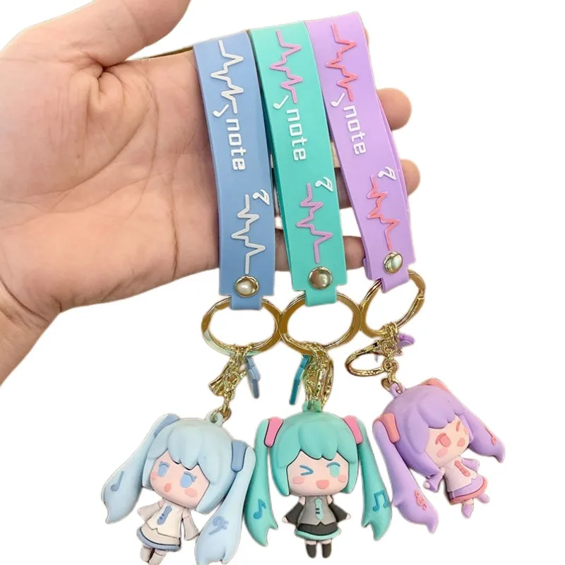 Original Hatsune Miku Charm Keychain Vocaloid Keyring Anime 3D Silica Gel Character Cosplay Accessories Cute Lovely Kids Gift
Original Hatsune Miku Charm Keychain Vocaloid Keyring Anime 3D Silica Gel Character Cosplay Accessories Cute Lovely Kids Gift