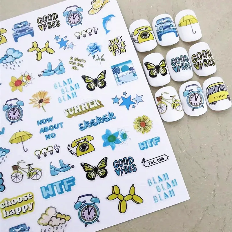 Newest Cute Clock Butterfly Car 3D Design Self Adhesive Decal Stamping DIY Decoration Tools Nail Art Sticker TSC 085
Newest Cute Clock Butterfly Car 3D Design Self Adhesive Decal Stamping DIY Decoration Tools Nail Art Sticker TSC 085