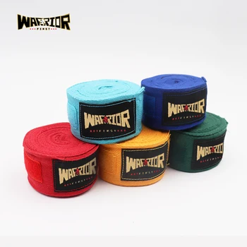 Hot Sale 2pcs/pack 3M/5M Length 100% Cotton Soft Solid Color Boxing Hand Wraps MMA Muay Thai Kick Boxing Mexican Handwrap