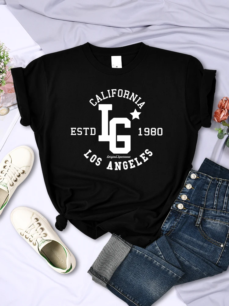 Los Angeles California Est 1980 Women T-Shirts Vintage Personality Casual Top Fashion Street Hip Hop Clothes Womans Short Sleeve
Los Angeles California Est 1980 Women T-Shirts Vintage Personality Casual Top Fashion Street Hip Hop Clothes Womans Short Sleeve