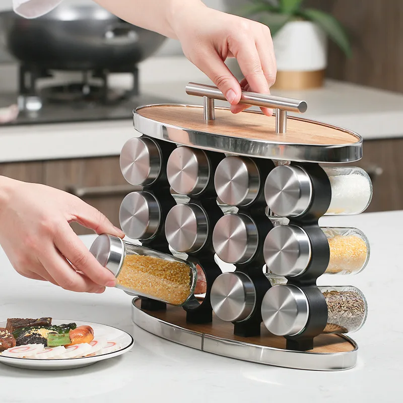 New Kitchen Storage Tank Stainless Steel Glass Bottle Seasoning Tank Set Seasoning Tank Kitchen Accessories Spice Jars Set
New Kitchen Storage Tank Stainless Steel Glass Bottle Seasoning Tank Set Seasoning Tank Kitchen Accessories Spice Jars Set