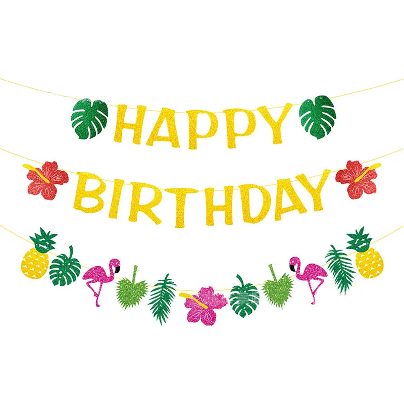 1.5m Happy Birthday Banner Lets Flamingo Pineapple Turtle Leaf Garland Summer Beach Birthday Party Decor Kids Favor
1.5m Happy Birthday Banner Lets Flamingo Pineapple Turtle Leaf Garland Summer Beach Birthday Party Decor Kids Favor