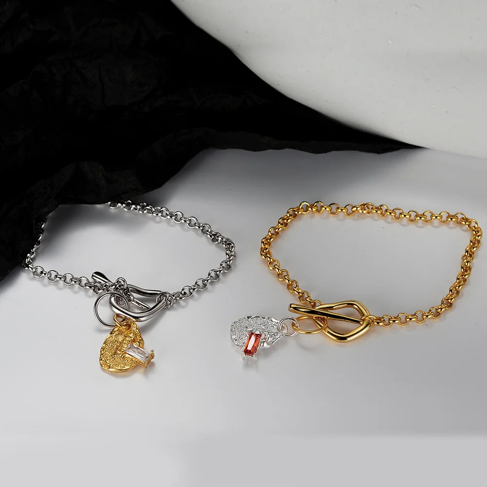 Youth of Vigor Solid 925 Silver Irregular T-bar Closure CZ Accent Handmade Statement Bracelet Y1S2B21033
Youth of Vigor Solid 925 Silver Irregular T-bar Closure CZ Accent Handmade Statement Bracelet Y1S2B21033