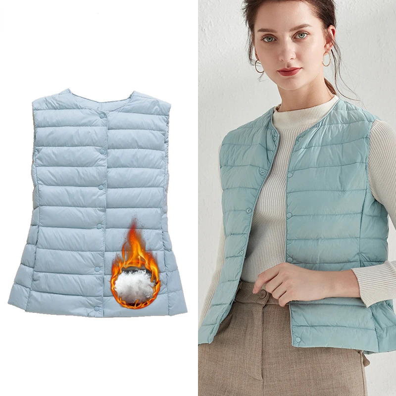 Duck Down Vest Women Outerwear Ultra Light Jacket Women 2019 Sleeveless Ultra Thin Down Jacket Female Women's Warm Vest Winter
Duck Down Vest Women Outerwear Ultra Light Jacket Women 2019 Sleeveless Ultra Thin Down Jacket Female Women's Warm Vest Winter