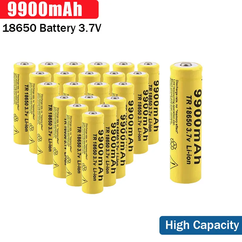 1-20PCS Rechargeable 18650 3.7V 9900mah Rechargeable Lithium Battery Welding For DIY Flashlight Battery Pack High Capacity
1-20PCS Rechargeable 18650 3.7V 9900mah Rechargeable Lithium Battery Welding For DIY Flashlight Battery Pack High Capacity