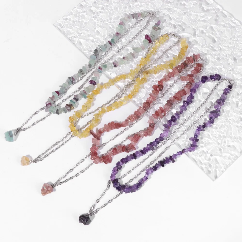 5-8MM Beads Necklaces For Women Men Raw Stone Pendant Necklace Lobster Clasp Buckle Chain Shell Charm Choker Summer Jewelry Gift
5-8MM Beads Necklaces For Women Men Raw Stone Pendant Necklace Lobster Clasp Buckle Chain Shell Charm Choker Summer Jewelry Gift