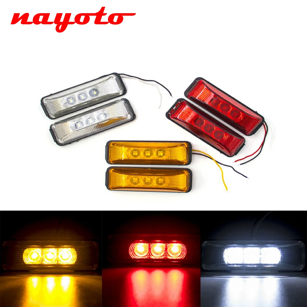 6PCS 3 LED 12V 24V Rear Side Marker Light Warning Lamp Indicator Trailer RV Pickup Truck Lorry Caravan Bus Waterproof 
6PCS 3 LED 12V 24V Rear Side Marker Light Warning Lamp Indicator Trailer RV Pickup Truck Lorry Caravan Bus Waterproof