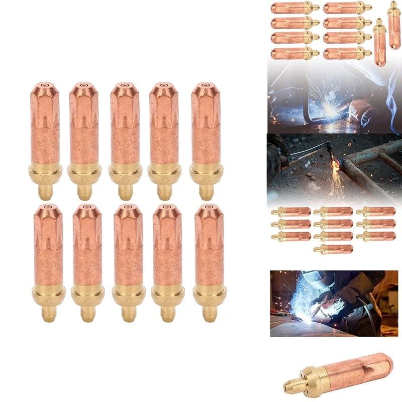 10 PCS Propane Acetylene Cutting Torch Tips Brass Gas Cutting Nozzle Tip Sleeve Type Torch Consumables
10 PCS Propane Acetylene Cutting Torch Tips Brass Gas Cutting Nozzle Tip Sleeve Type Torch Consumables