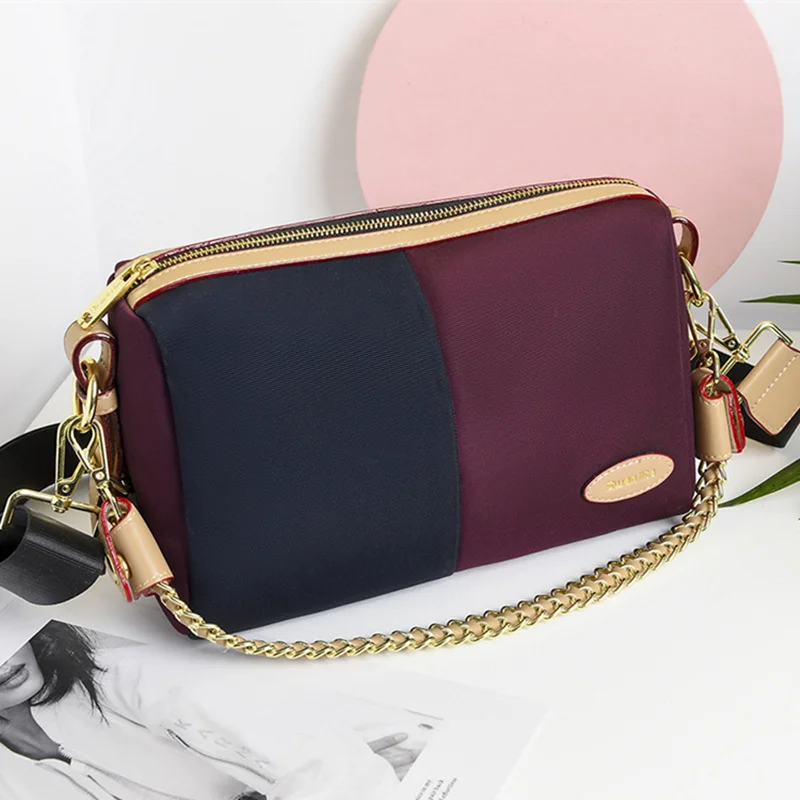 Women's High Quality Patchwork Oxford Shoulder Bag Fashion Weave Chain Female Handbag New Luxury Ladies Crossbody Tote Bag Purse
Women's High Quality Patchwork Oxford Shoulder Bag Fashion Weave Chain Female Handbag New Luxury Ladies Crossbody Tote Bag Purse