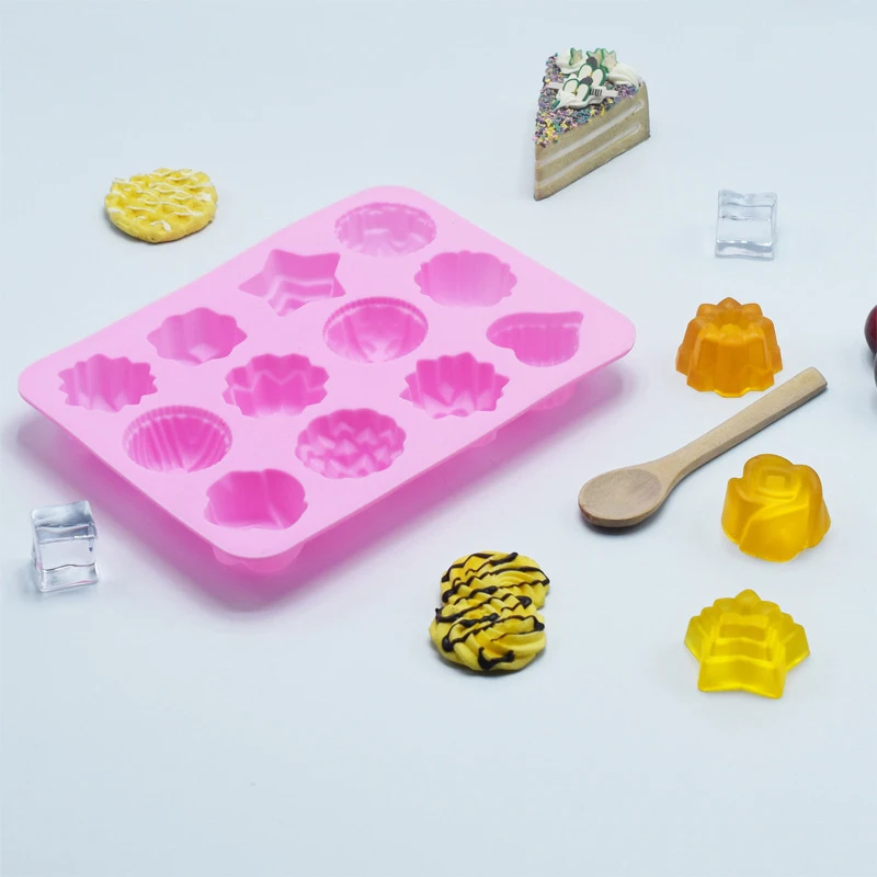 12 Flower Shaped Silicone Cake Mold 3D Fondant Cupcake Jelly Candy Chocolate Decoration Baking Ice Cubes For Kitchen Accessories 
12 Flower Shaped Silicone Cake Mold 3D Fondant Cupcake Jelly Candy Chocolate Decoration Baking Ice Cubes For Kitchen Accessories