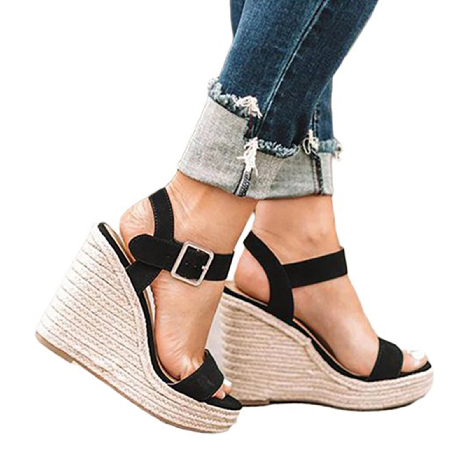 Ankle Strap Wedge Sandals Peep Toe High Heel Summer Casual Beach Soft For Women Buckle Platform Gift Fashion PU Leather
Ankle Strap Wedge Sandals Peep Toe High Heel Summer Casual Beach Soft For Women Buckle Platform Gift Fashion PU Leather