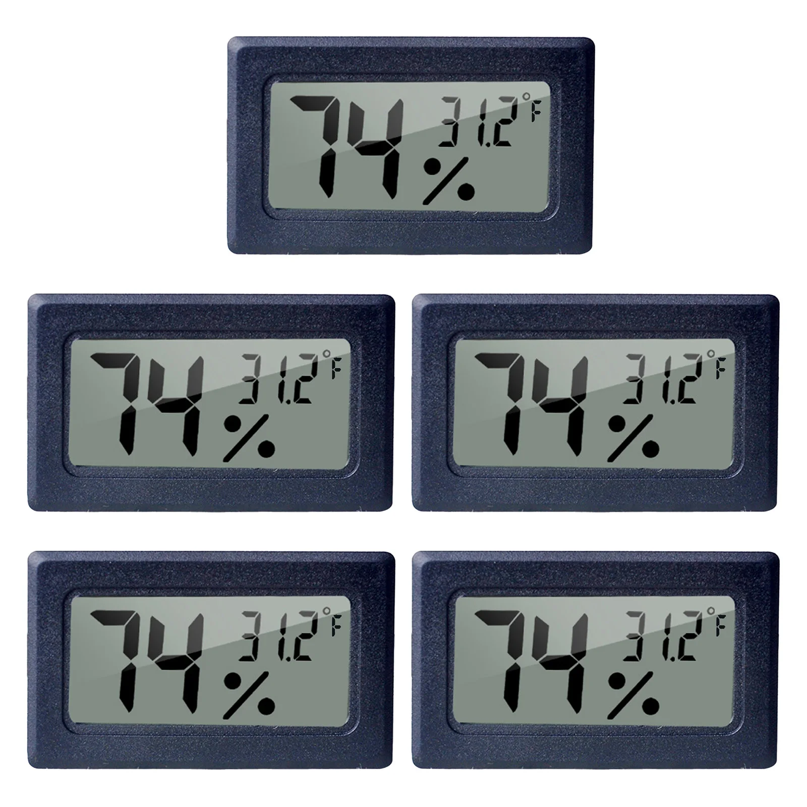 5Pcs/Set Digital Thermometer Fahrenheit (℉) Hygrometer For Garden/Indoor HT-2 Embedded Temperature And Humidity Meter LCD Screen
5Pcs/Set Digital Thermometer Fahrenheit (℉) Hygrometer For Garden/Indoor HT-2 Embedded Temperature And Humidity Meter LCD Screen