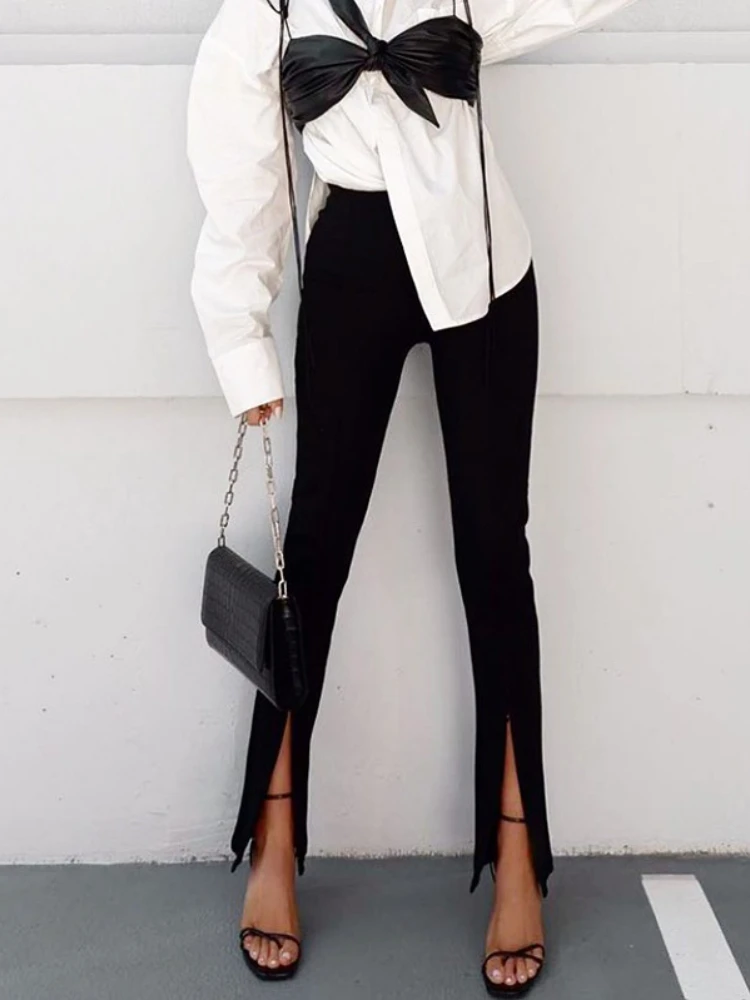 Leg Opening Zipper Slit Slim-Fitting Pants Women's Autumn and Winter Personalized Slim Flared Cropped Pants
Leg Opening Zipper Slit Slim-Fitting Pants Women's Autumn and Winter Personalized Slim Flared Cropped Pants