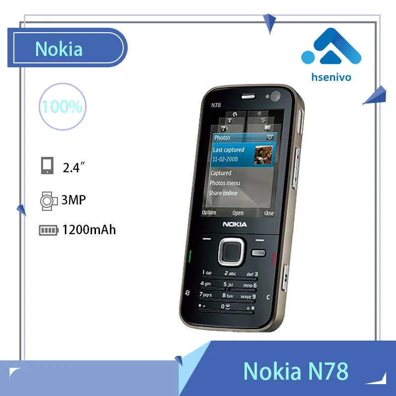 Nokia N78 Refurbished-Original unlocked Nokia N78 Phone Unlocked GSM 3G WIFI GPS FM Symbian S60 Phone Free shipping
Nokia N78 Refurbished-Original unlocked Nokia N78 Phone Unlocked GSM 3G WIFI GPS FM Symbian S60 Phone Free shipping