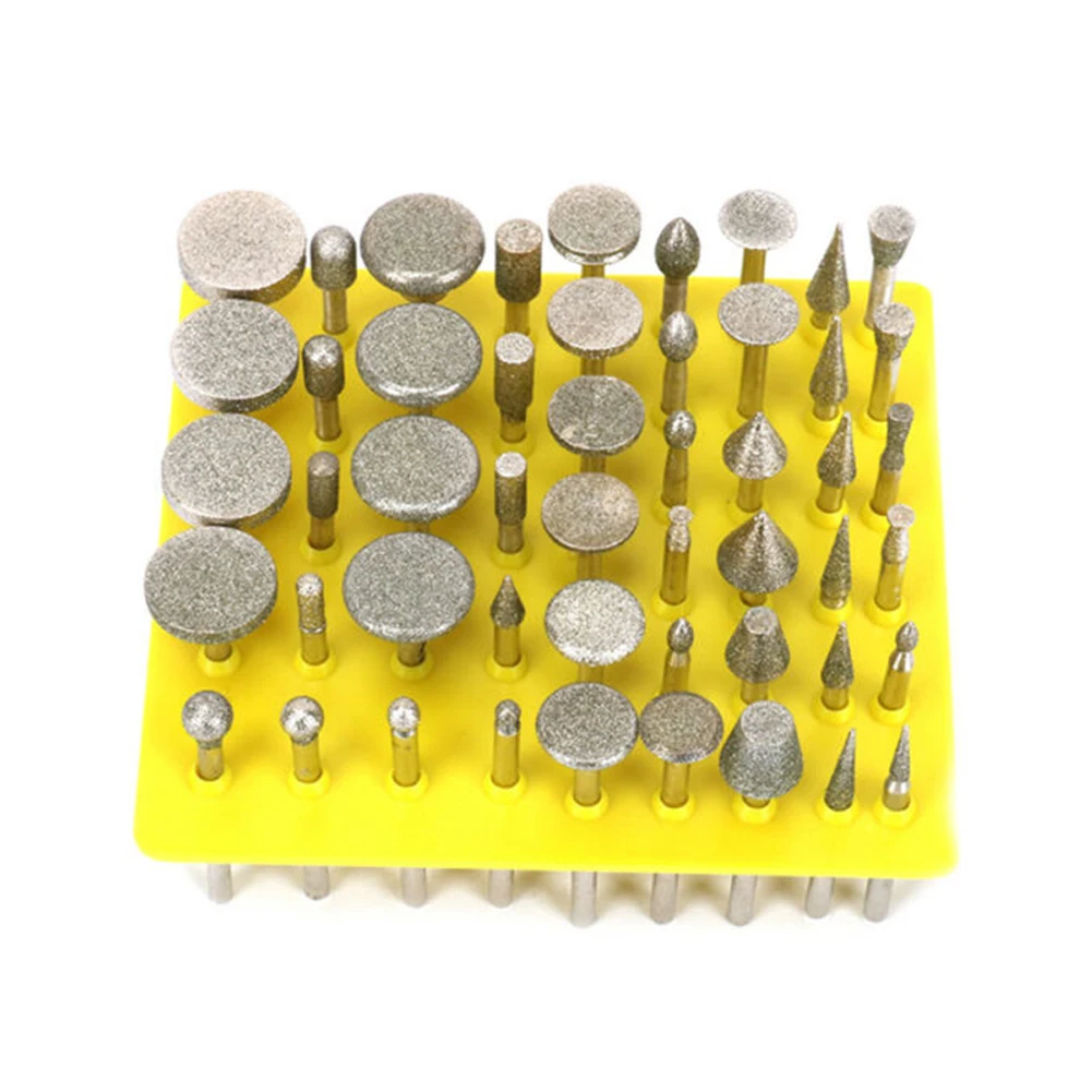 50pcs/set Diamond Grinding Heads Diamond Burrs Carving Burr Set For Jewelry Glass Carving Polishing Rotary Tools Abrasive Tools
50pcs/set Diamond Grinding Heads Diamond Burrs Carving Burr Set For Jewelry Glass Carving Polishing Rotary Tools Abrasive Tools