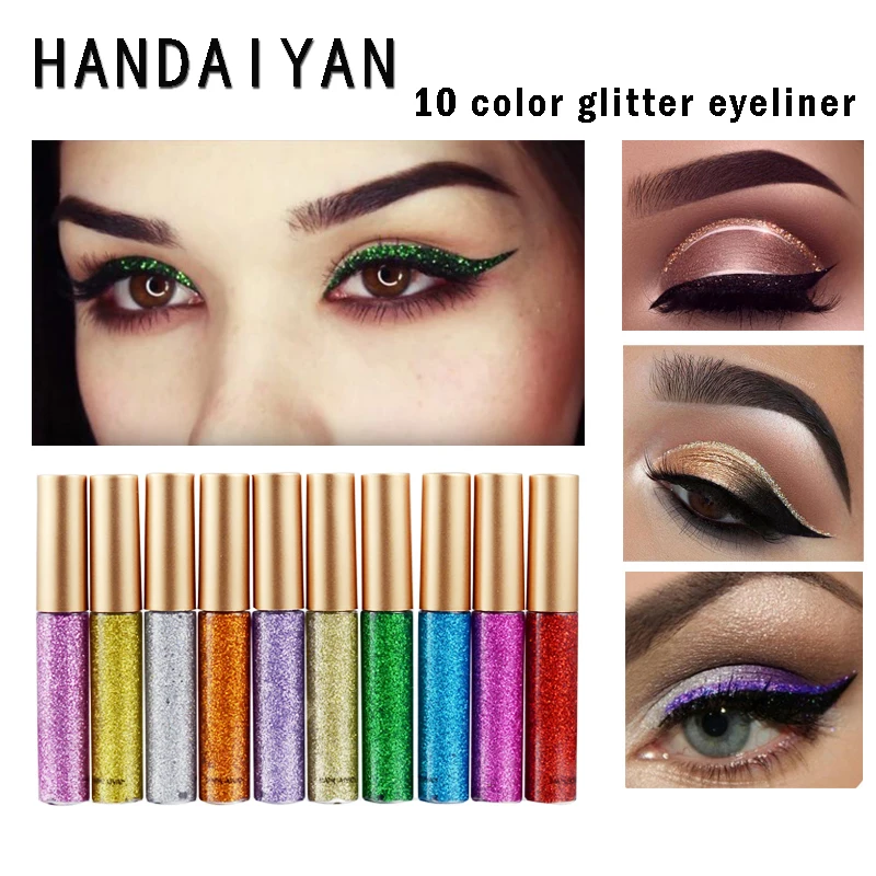 

Shining Glitter Liquid Eyeliner Pencil Long Lasting Shimmer Sweat-proof Easy To Remove Makeup Non-fading Eye Liner PenCosmetic