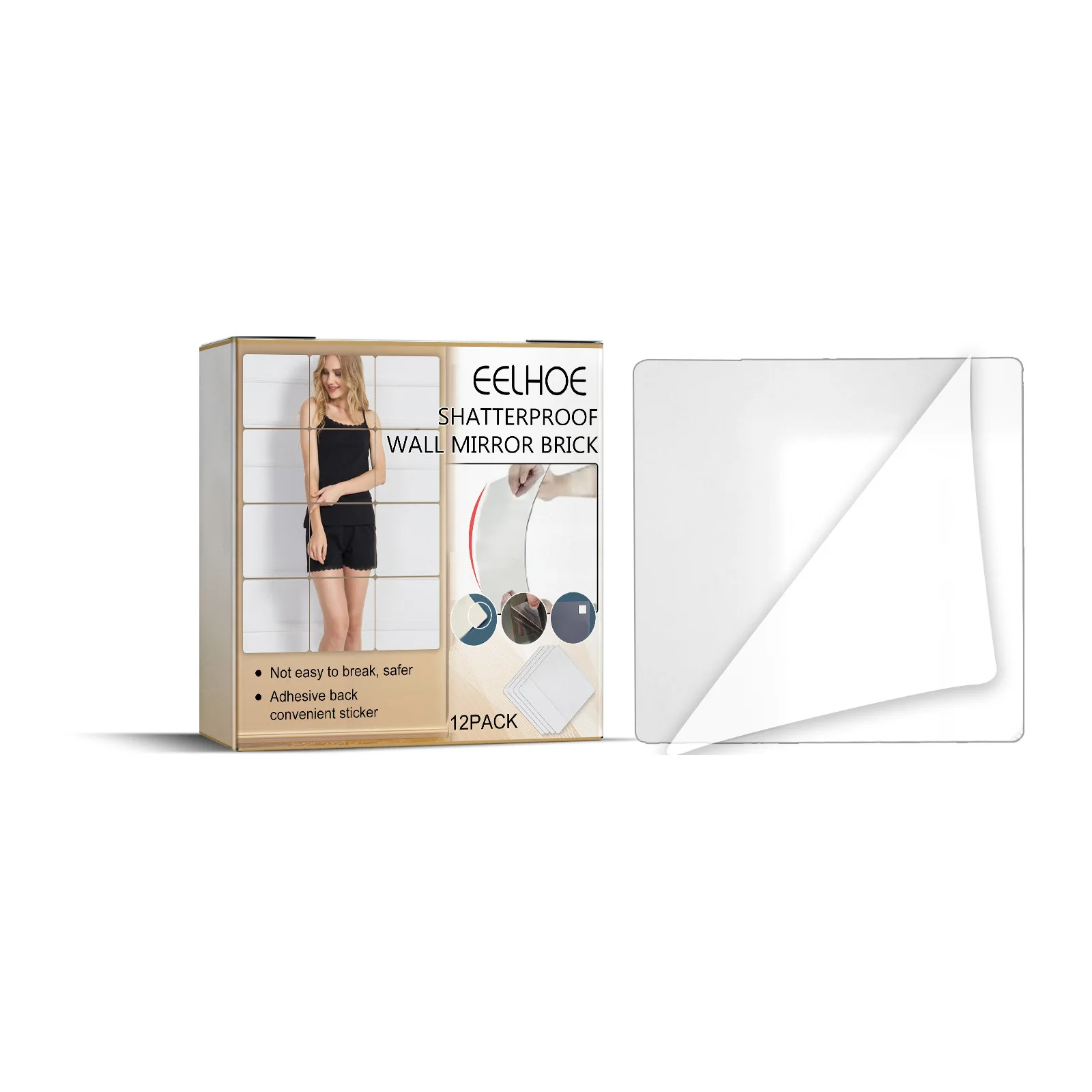 EELHOE настенное зеркало с защитой от падения, Зеркальная Наклейка на стену, самоклеящаяся Зеркальная Наклейка
EELHOE настенное зеркало с защитой от падения, Зеркальная Наклейка на стену, самоклеящаяся Зеркальная Наклейка