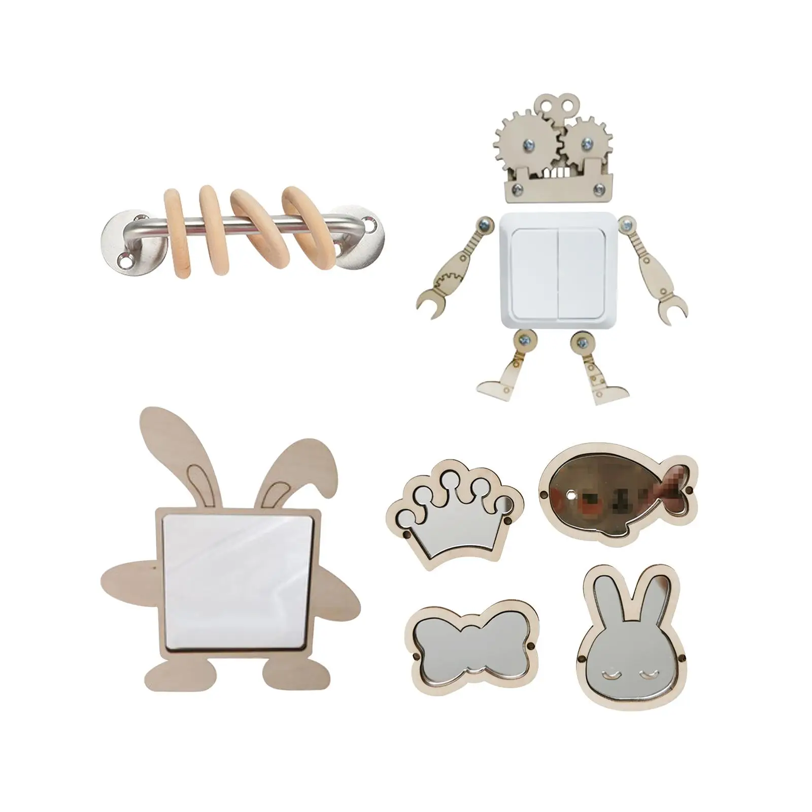 Wooden Busyboard parts Skills brain Development Montessori for Preschool DIY Accessories Unisex Toddlers Girls
Wooden Busyboard parts Skills brain Development Montessori for Preschool DIY Accessories Unisex Toddlers Girls