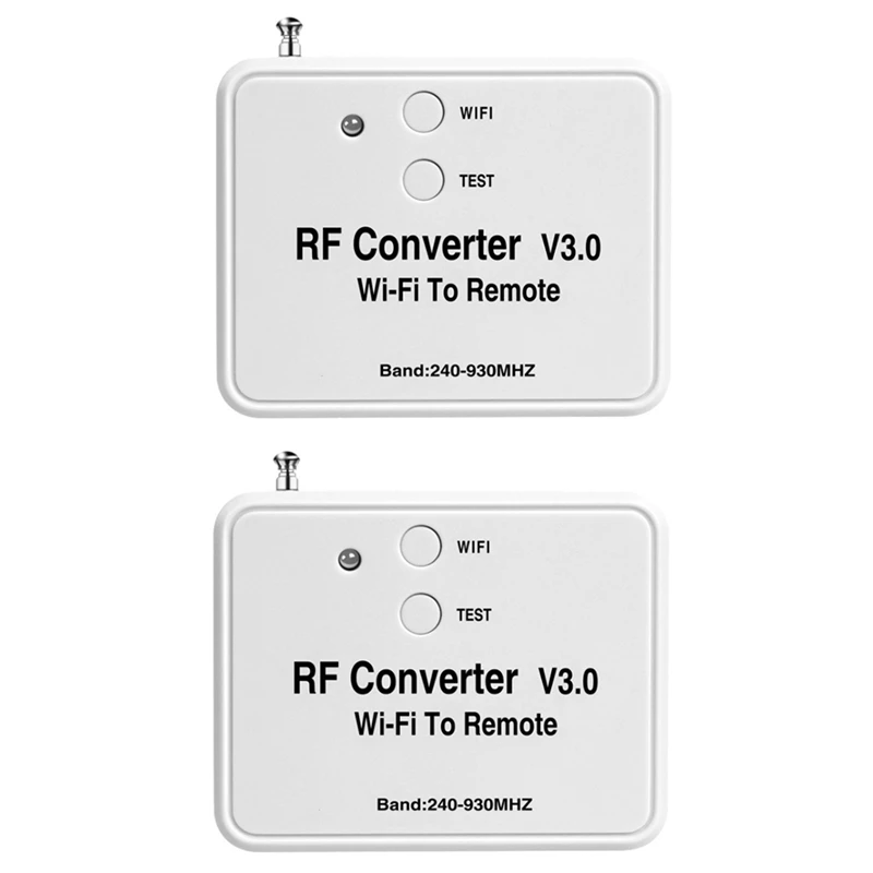 2X Wifi Remote Control Converter Rf Radio Frequency Wifi Remote Control 240-930Mhz For Smart Home Garage Door
2X Wifi Remote Control Converter Rf Radio Frequency Wifi Remote Control 240-930Mhz For Smart Home Garage Door
