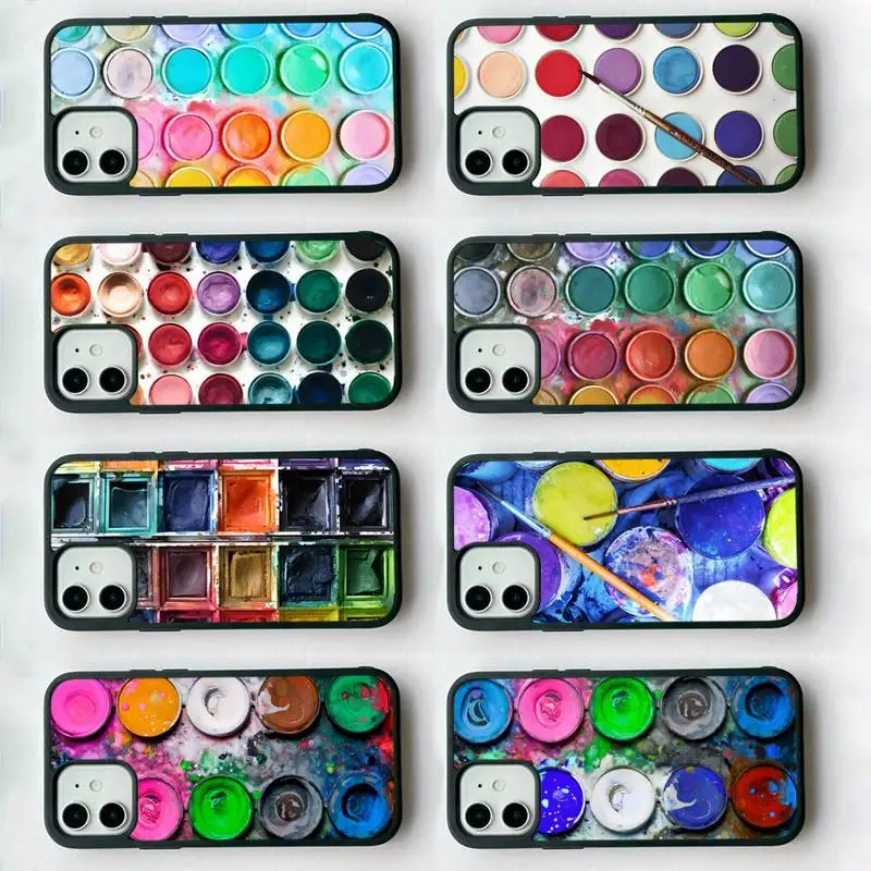 Colorful Watercolors Set Paint Palette Phone Case Silicone PC+TPU Case for iPhone 11 12 13 Pro Max 8 7 6 Plus X SE XR Hard
Colorful Watercolors Set Paint Palette Phone Case Silicone PC+TPU Case for iPhone 11 12 13 Pro Max 8 7 6 Plus X SE XR Hard