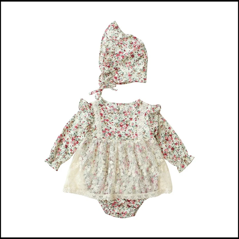 Princess Girls Clothes Fashion Flower Full Sleeve Baby Girl Romper Cap Birthday Baptism For 0-3 Yrs Newborn Girls Outfits Tops
Princess Girls Clothes Fashion Flower Full Sleeve Baby Girl Romper Cap Birthday Baptism For 0-3 Yrs Newborn Girls Outfits Tops